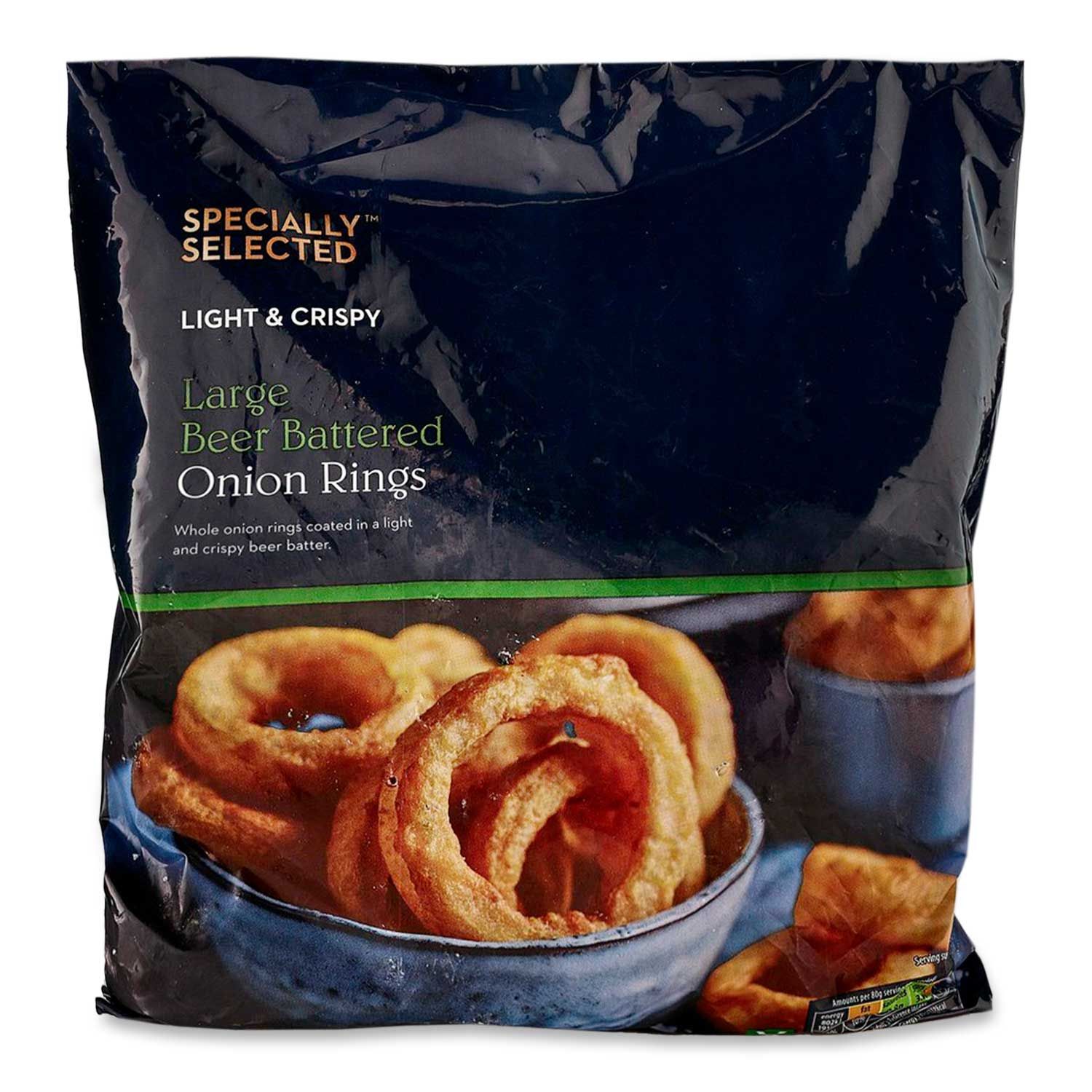 Large Beer Battered Onion Rings 400g Specially Selected